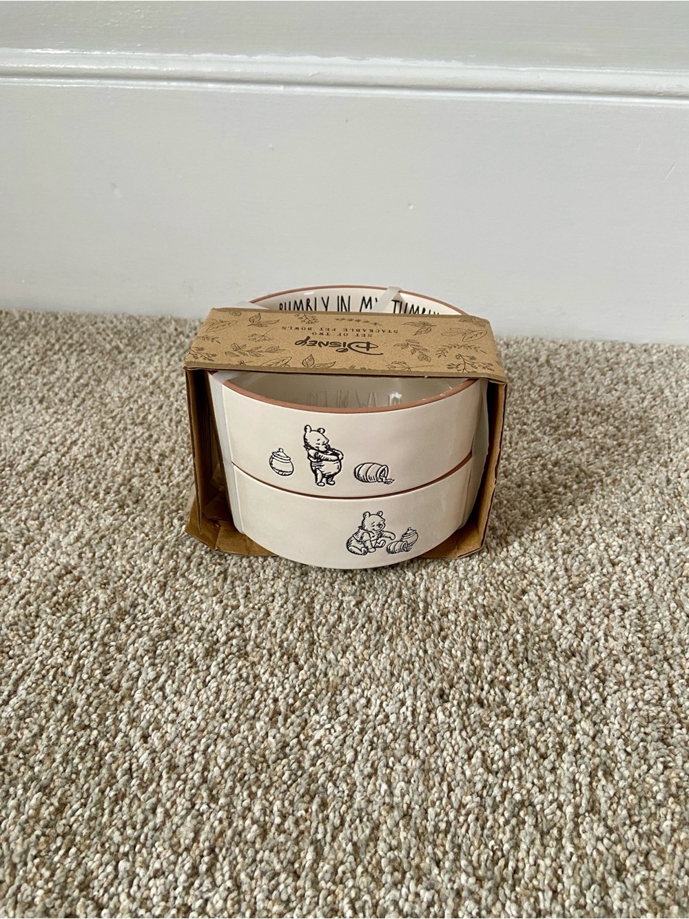 NWT Rae Dunn Winnie the Pooh Pet Bowls Set of 2